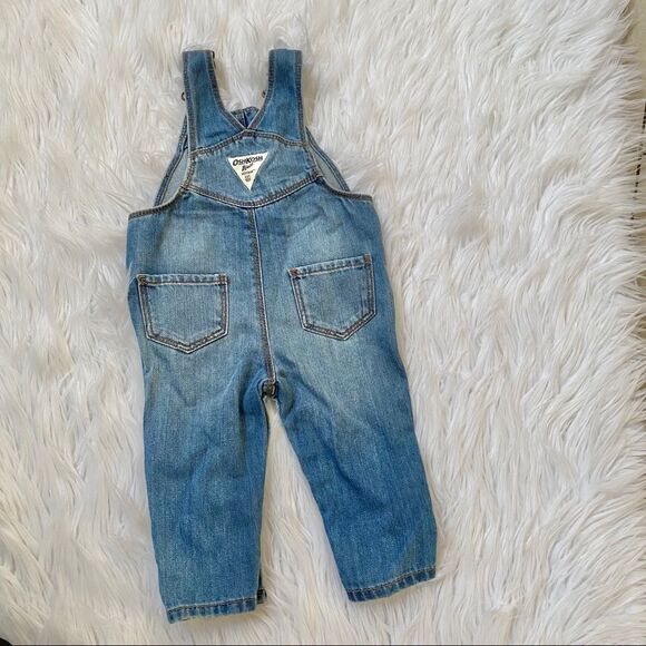 Oshkosh B’gosh overall embroidered denim pants 9M - Picture 3 of 6